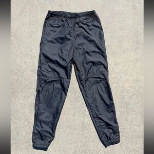 Vtg 90s Nike White Tag Unlined Windbreaker Pants M Blk Ankle Zip Y2K Gorpcore